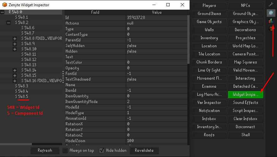 Widget Inspector